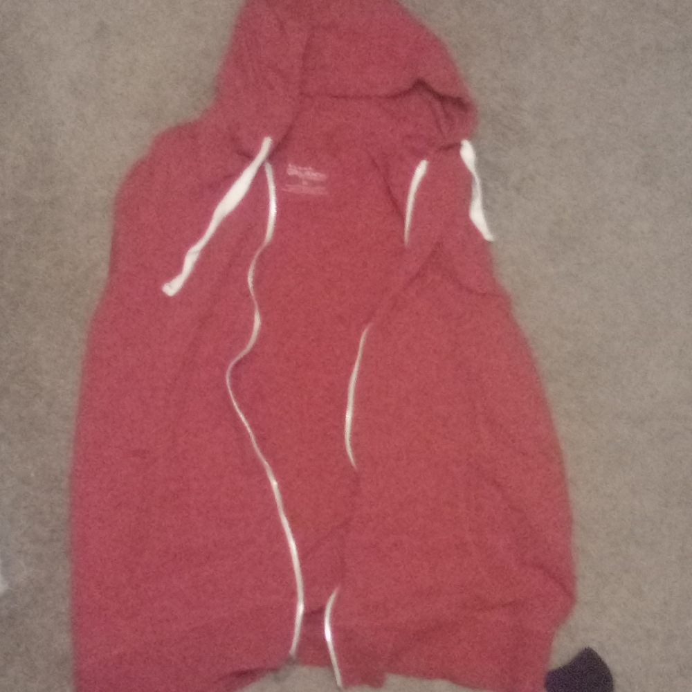 Galaxy by Harvic Sleeveless Red Zipper Hoodie 2XL